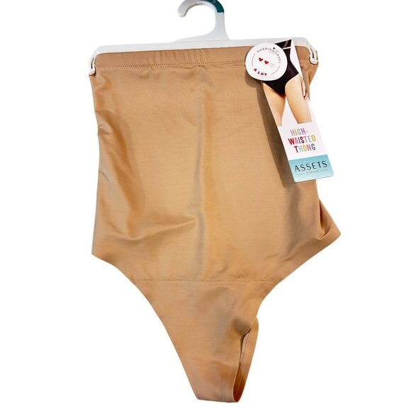 Assets By Spanx High-Waisted Thong Shapewear Small Nude - Picture 1 of 5